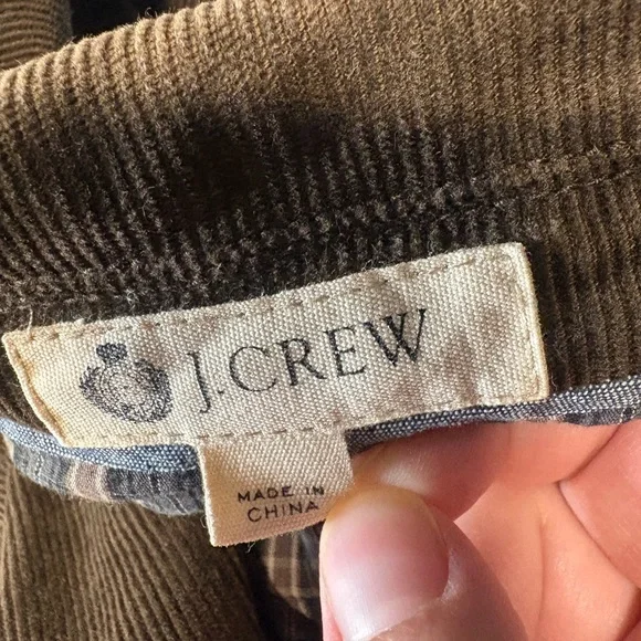 J. Crew Corduroy Blazer Chocolate Brown Mens size small two button jacket